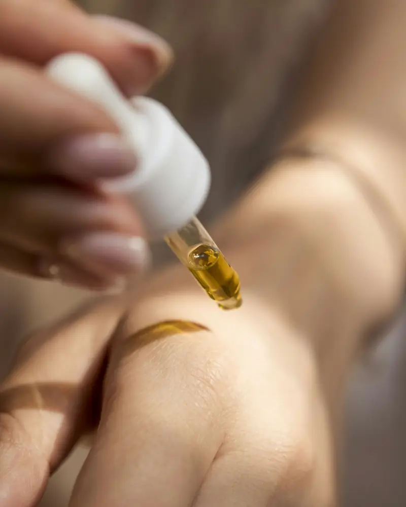 Serum being applied to skin